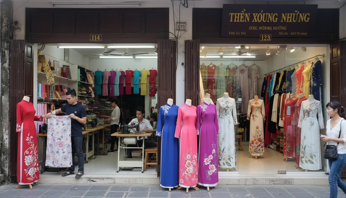 3. 114번 및 123번 상점 - 나만의 맞춤 아오자이 제작