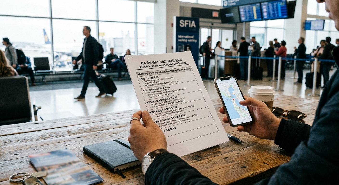 5박 6일 핵심 일정 및 동선 요약