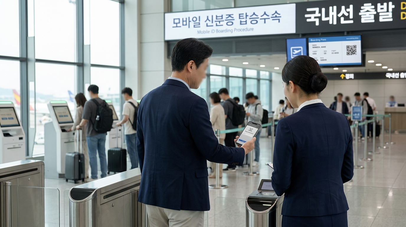 김포공항 국내선 탑승 절차와 신분증 대체 방법(모바일 신분증 포함)