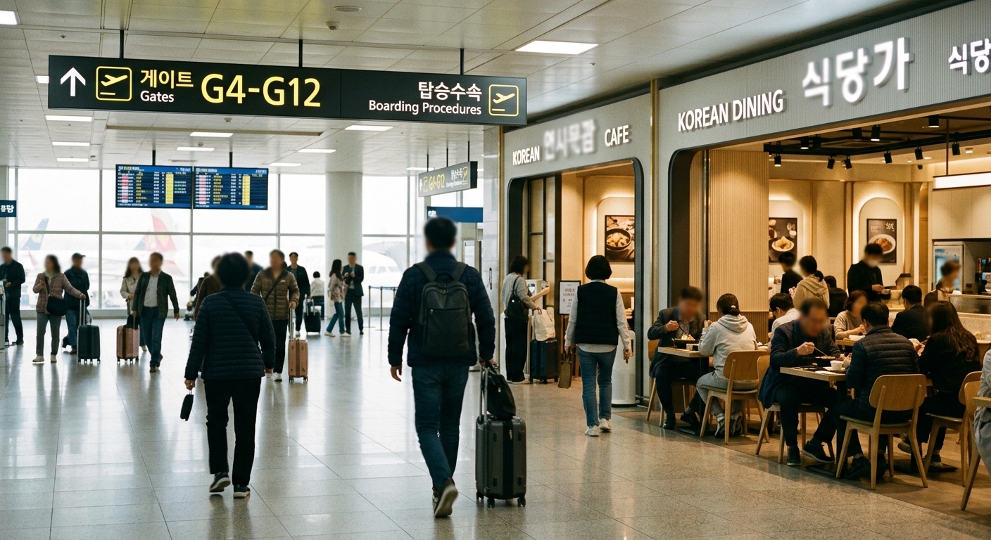 음식 문화 및 공항 식당 이용