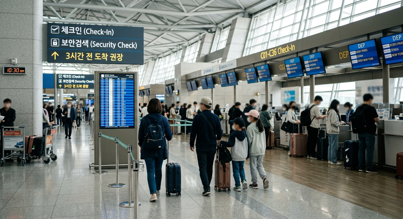 성수기 권장 도착 시간과 3시간 전 규칙