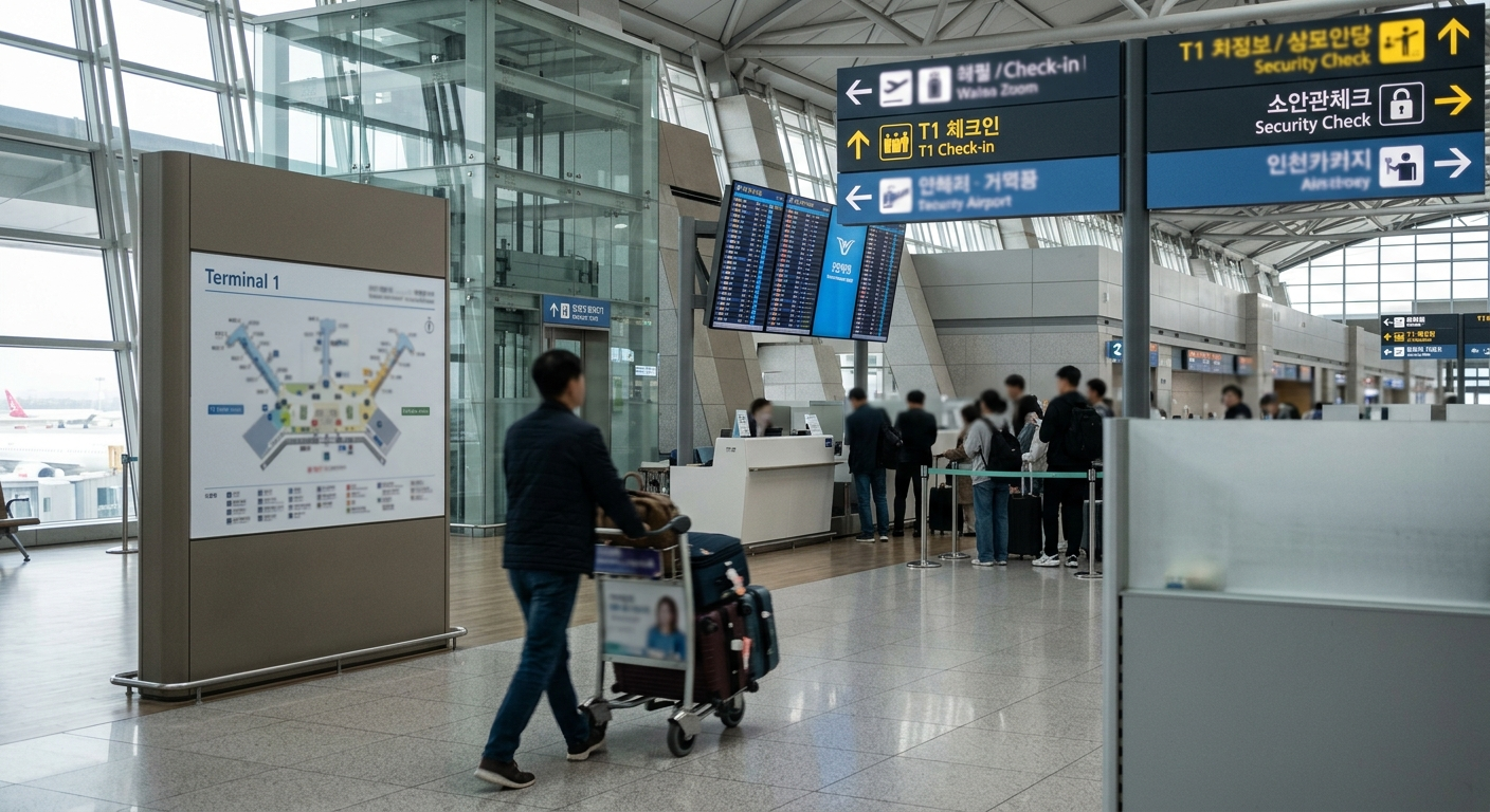 터미널 구분과 제1여객터미널 이용 유의사항