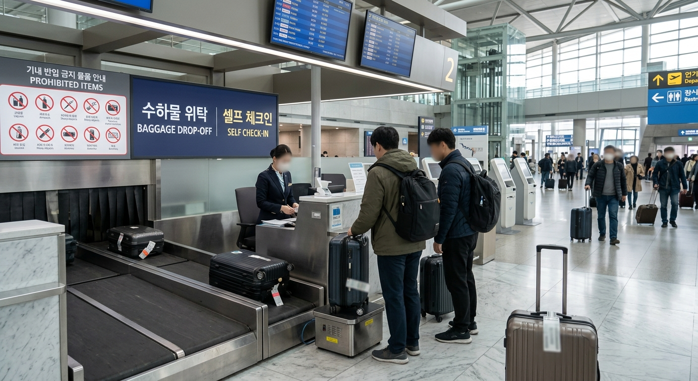 수하물 위탁과 기내 반입 금지 품목 체크