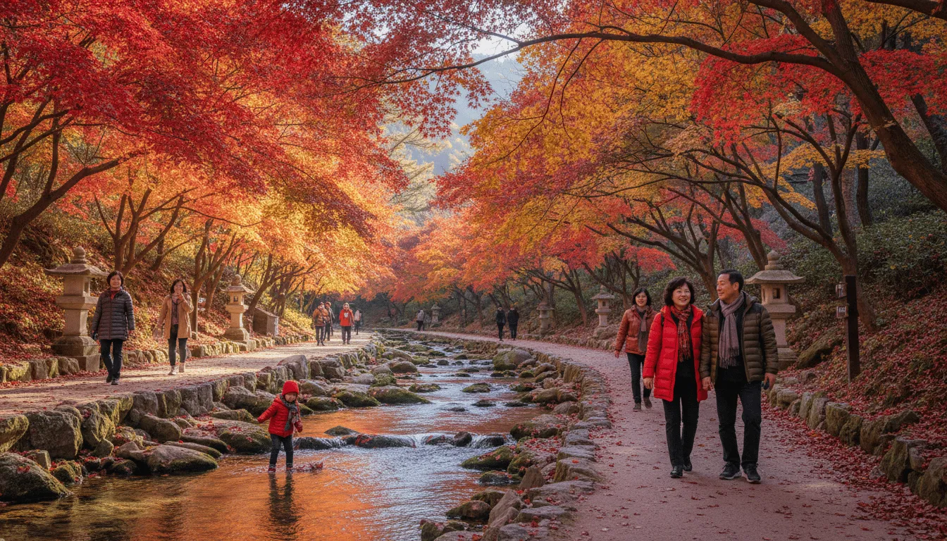 누구나 즐길 수 있는 동화사 진입로 걷기