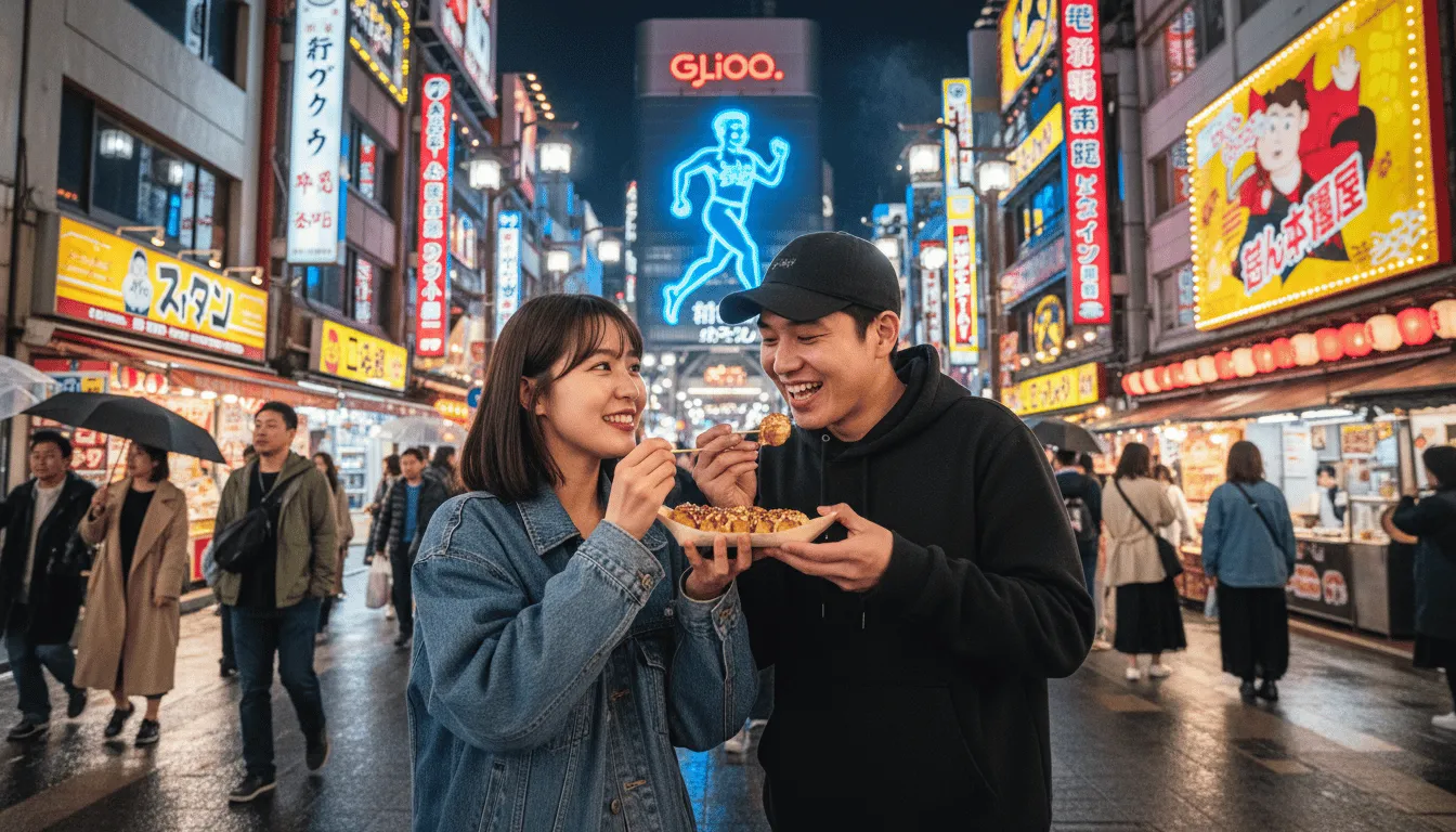 첫째 날 - 도톤보리 밤을 즐겨 보아요!