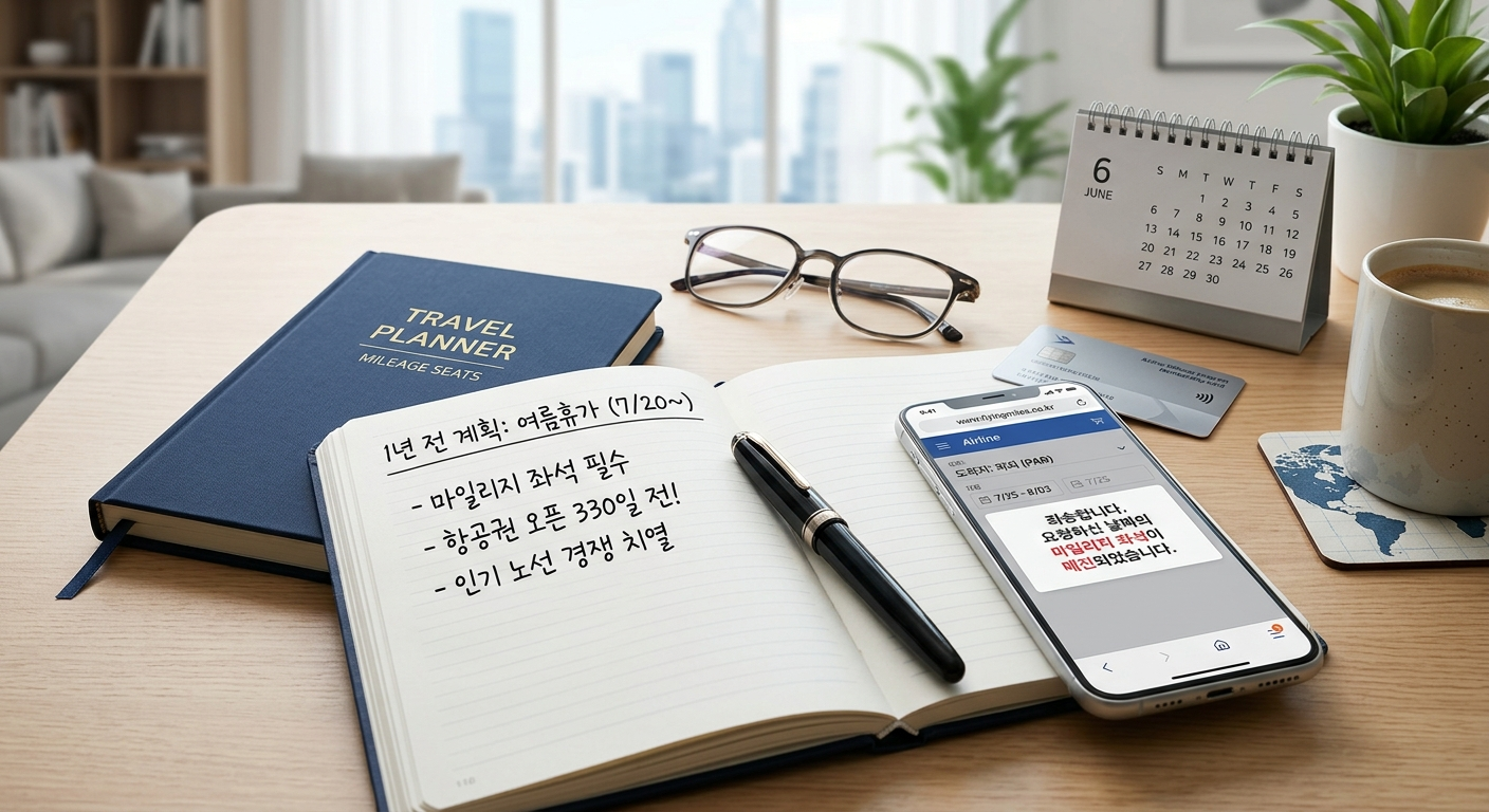 마일리지 좌석, 너무 늦게 찾으면 후회해요!