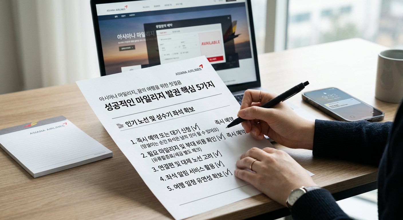 아시아나 마일리지, 꿈의 여행을 위한 첫걸음