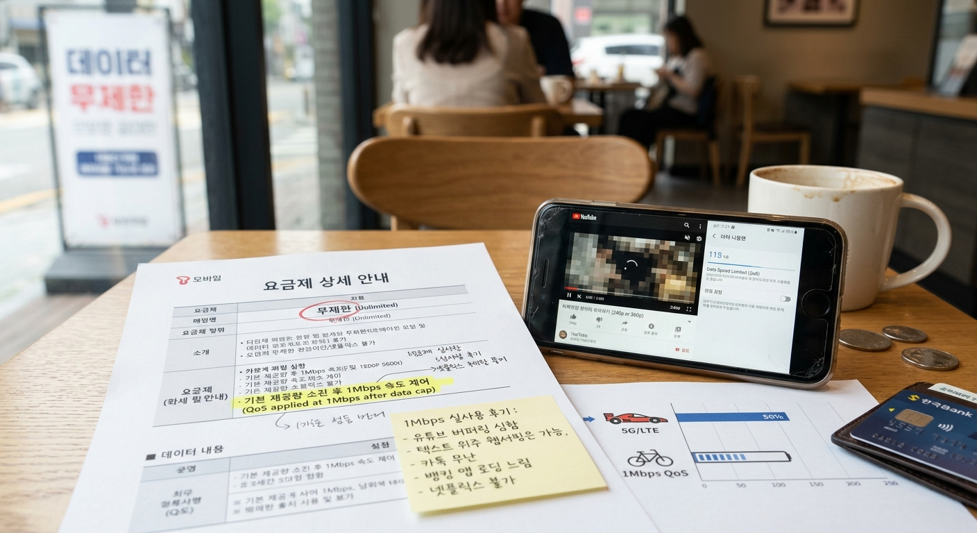 데이터 속도 제한, 실사용 체감