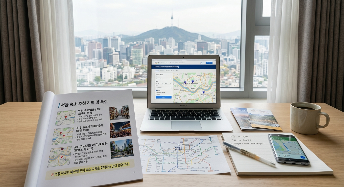 숙소 추천 지역 및 특징