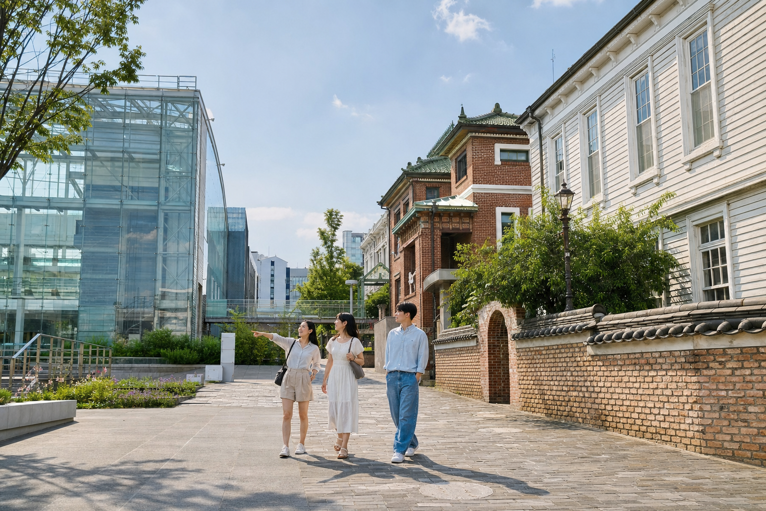광주 도심 문화 공간과 역사 감성을 담은 여행 이미지