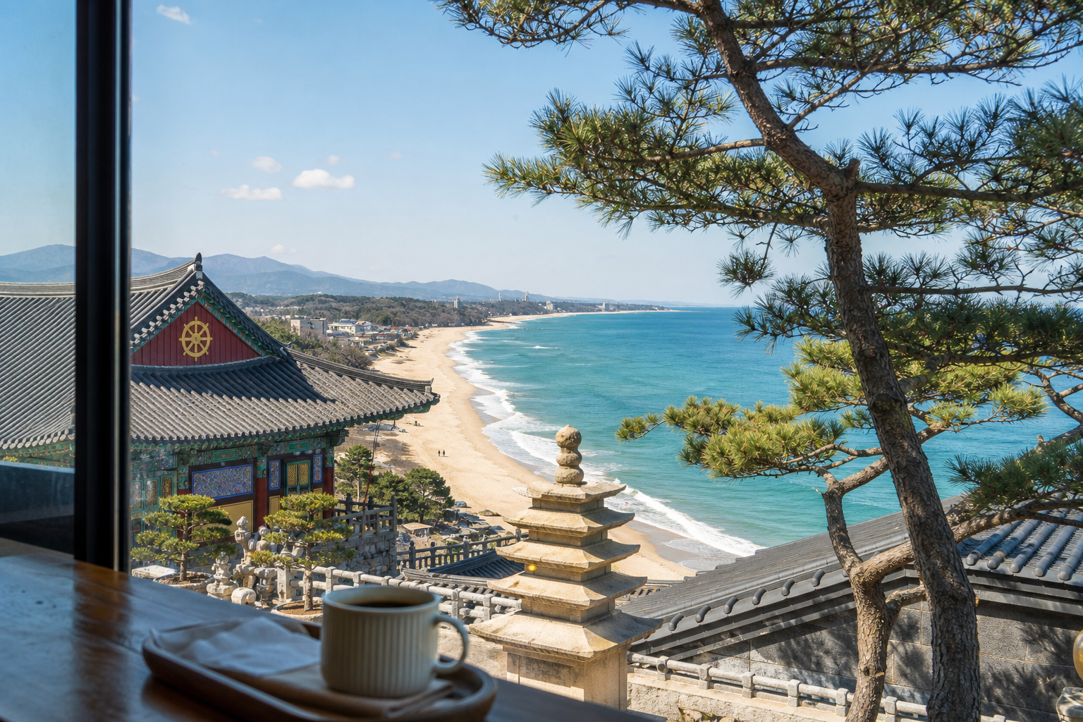 낙산사와 낙산해수욕장 분위기를 담은 양양 여행 풍경