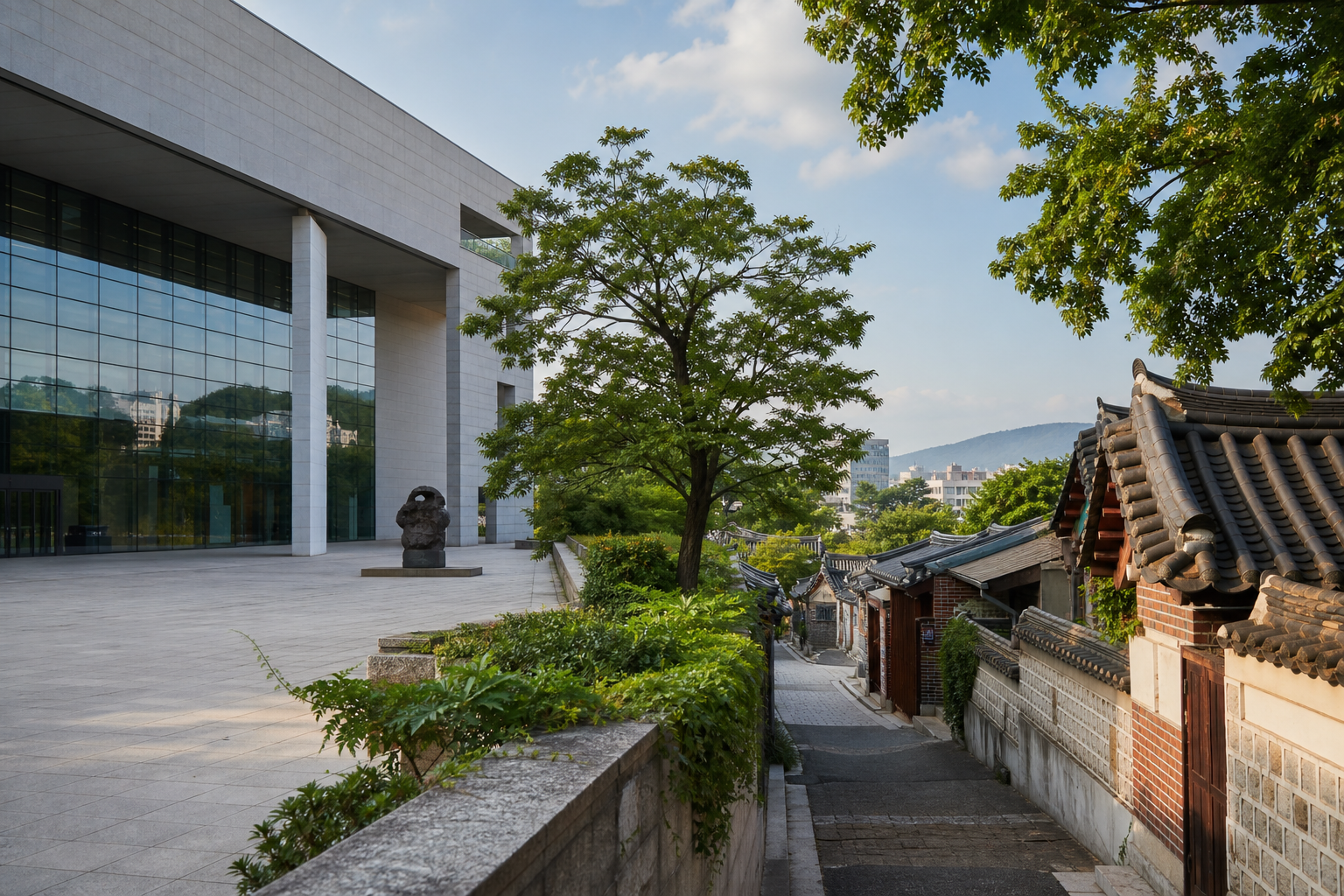 광주 역사 산책 코스의 고즈넉한 거리와 문화 공간 풍경
