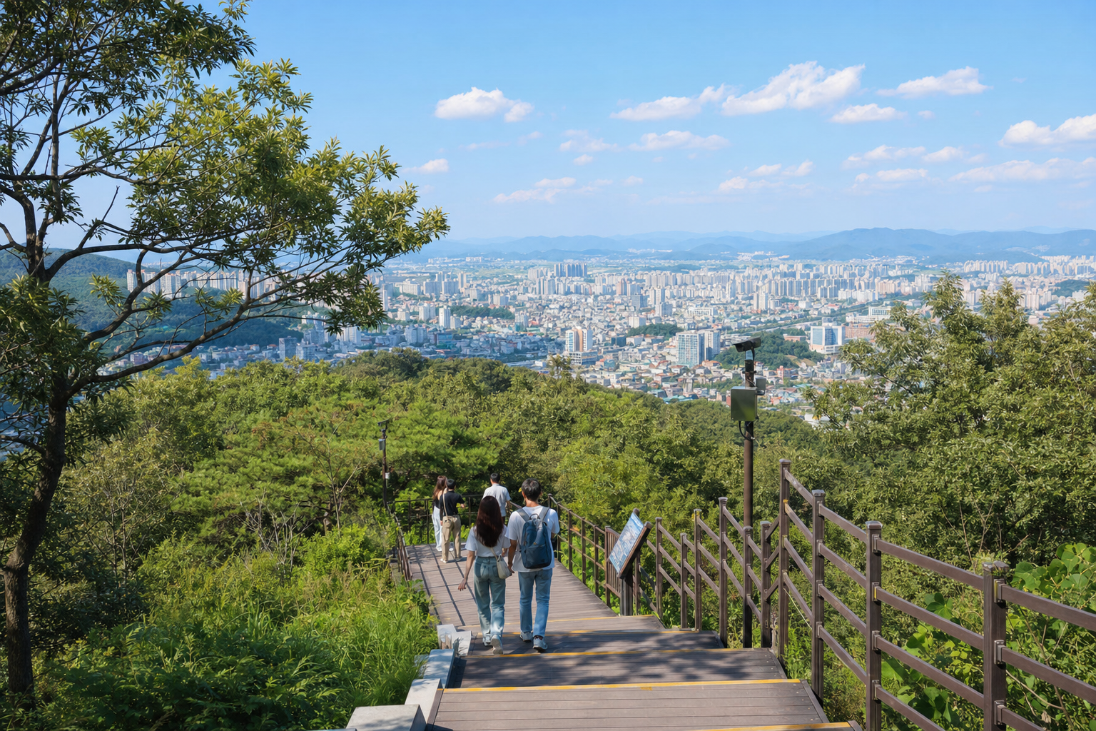 광주 서구 도심 공원과 전망 명소 여행 풍경
