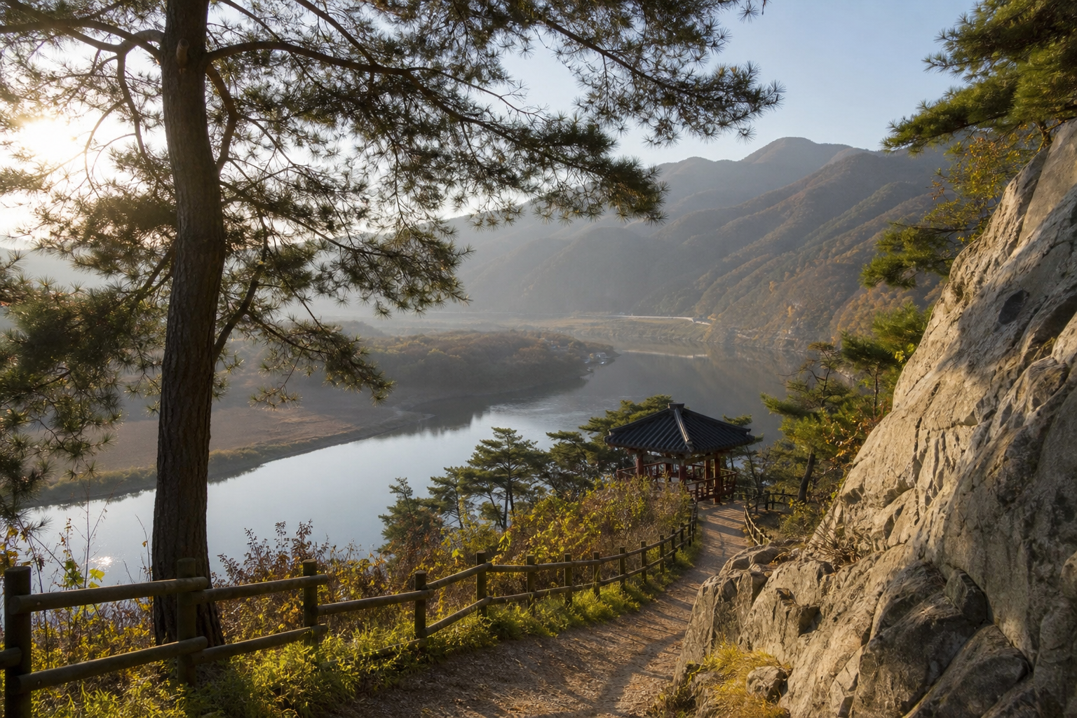 괴산의 숲길과 산세가 어우러진 힐링 여행 풍경