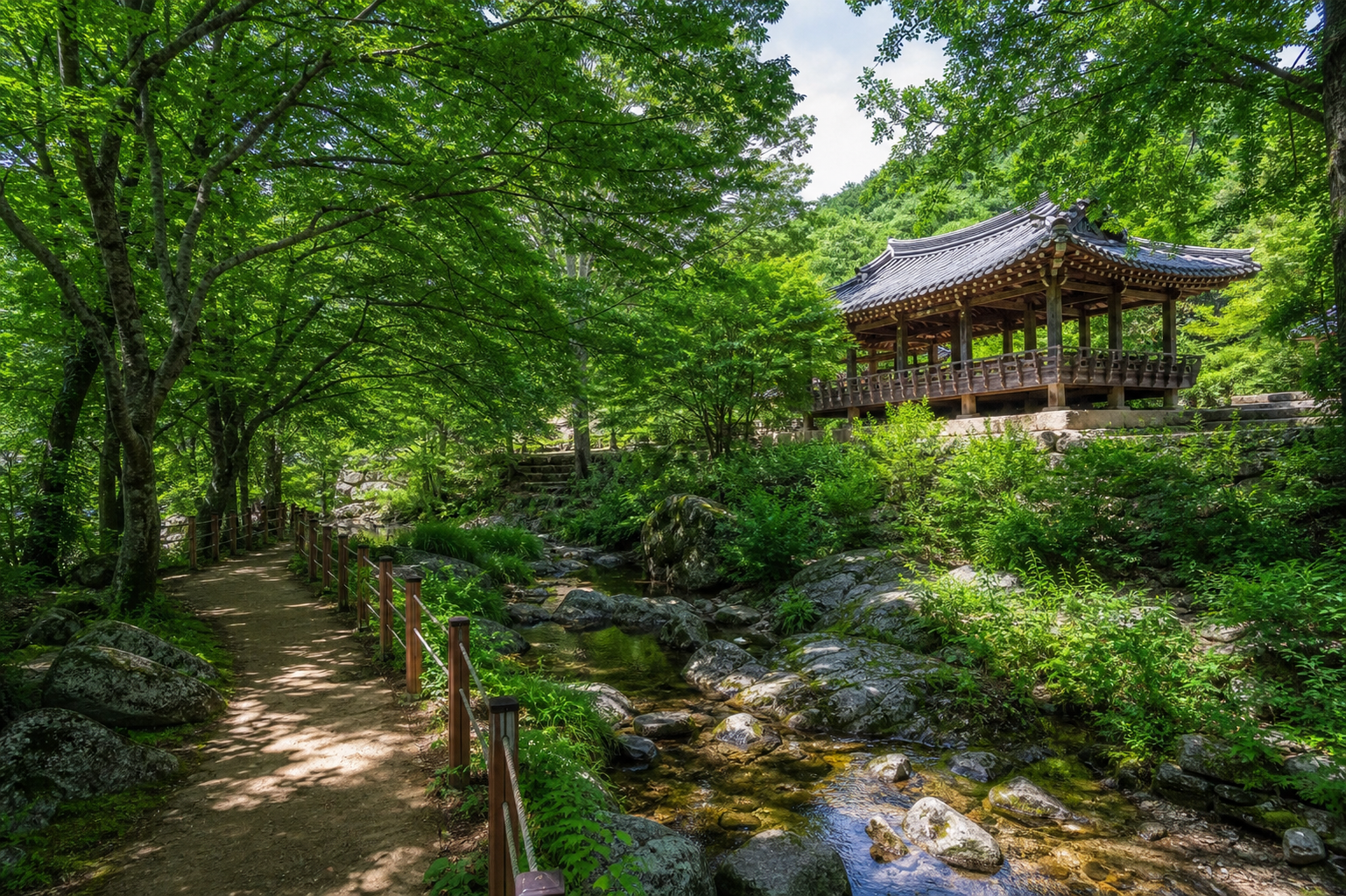 함양 화림동 계곡 숲길과 정자 산책 동선