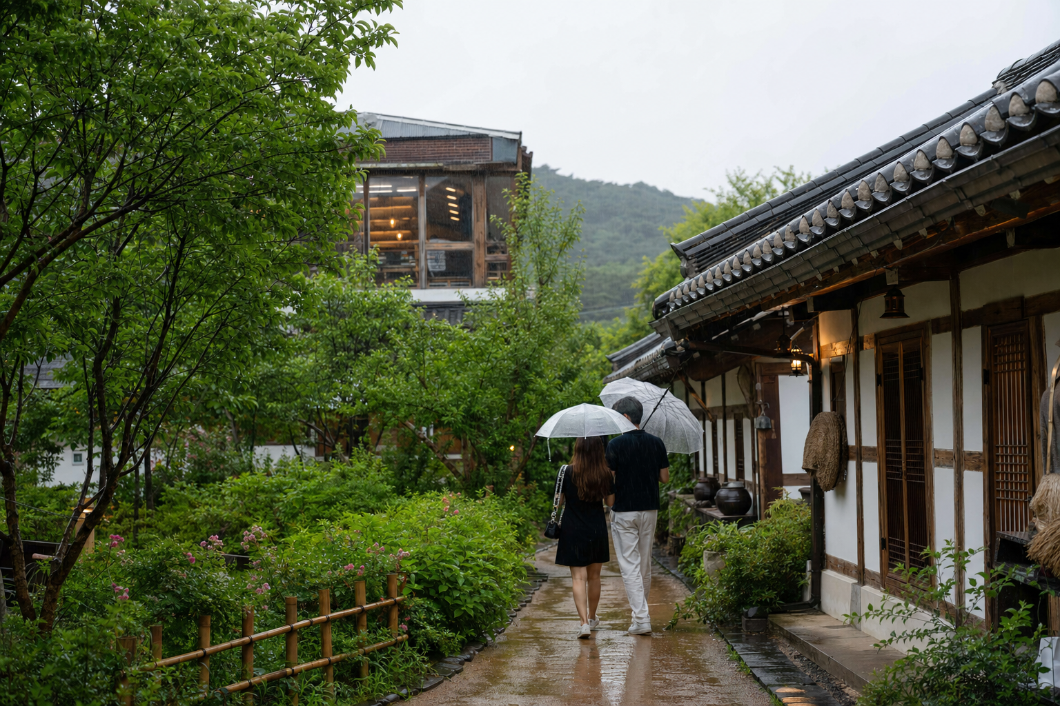 전주 아중호수도서관과 전통문화 공간이 어우러진 비 오는 날 여행 코스
