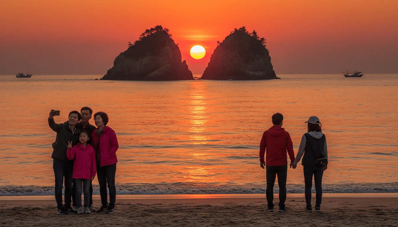 꽃지해변 일몰, 놓쳐서는 안 될 절정의 순간