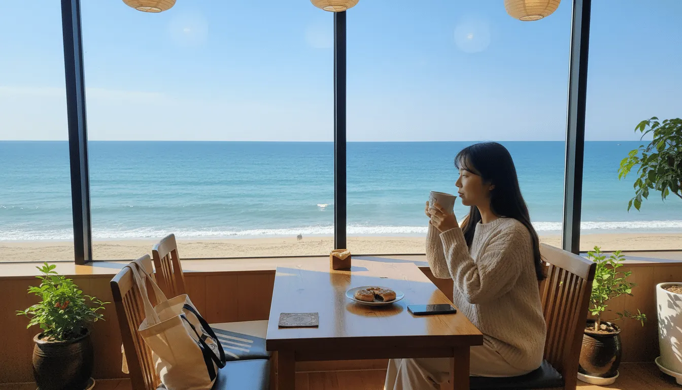 첫째 날: 푸른 바다의 초대와 커피향 가득한 휴식