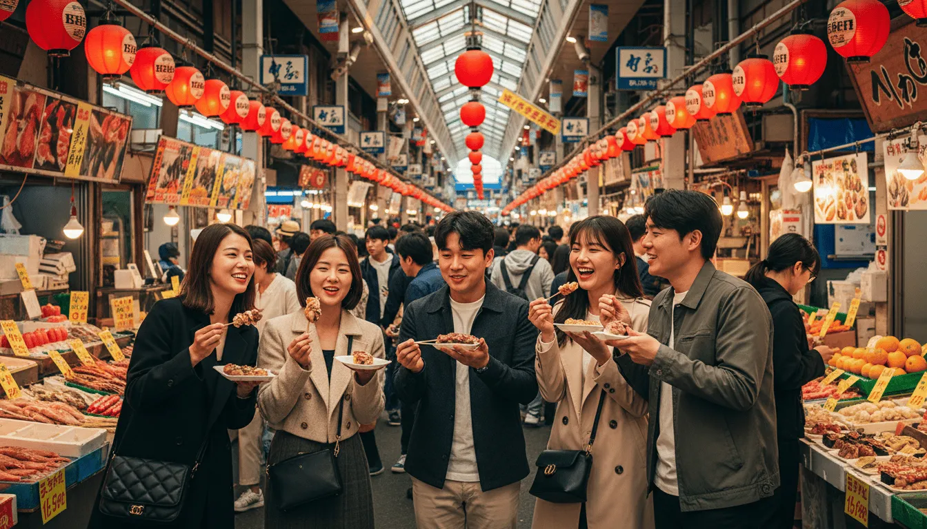 점심과 오후, 오사카 미식과 문화에 흠뻑 빠져봐요!