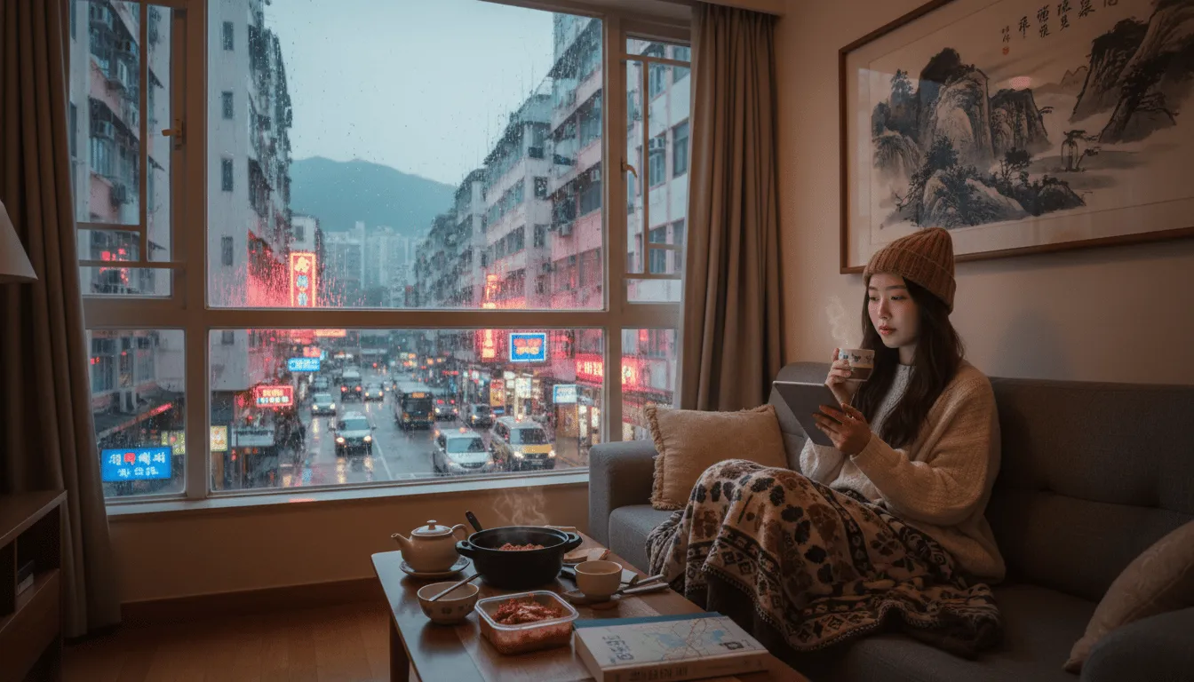 비 오는 홍콩, 당황하지 마세요!