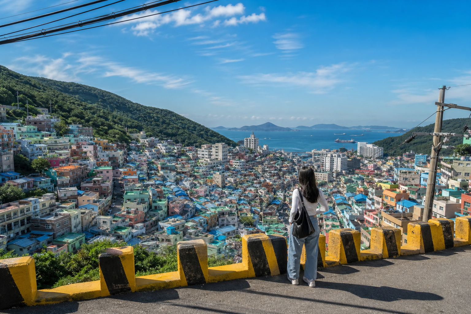 부산 감천문화마을과 바다 전망 여행 풍경