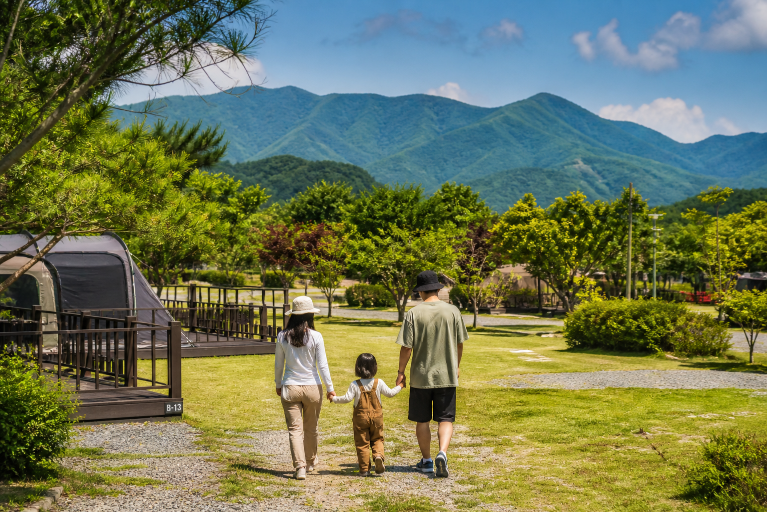 산청 지리산 반달캠핑장 가족 여행 풍경
