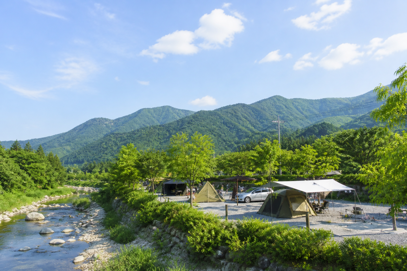 산청 지리산 자양보오토캠핑장 전경