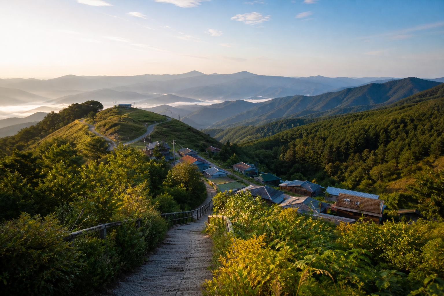 강원 태백의 숨겨진 산촌 여행 코스 풍경