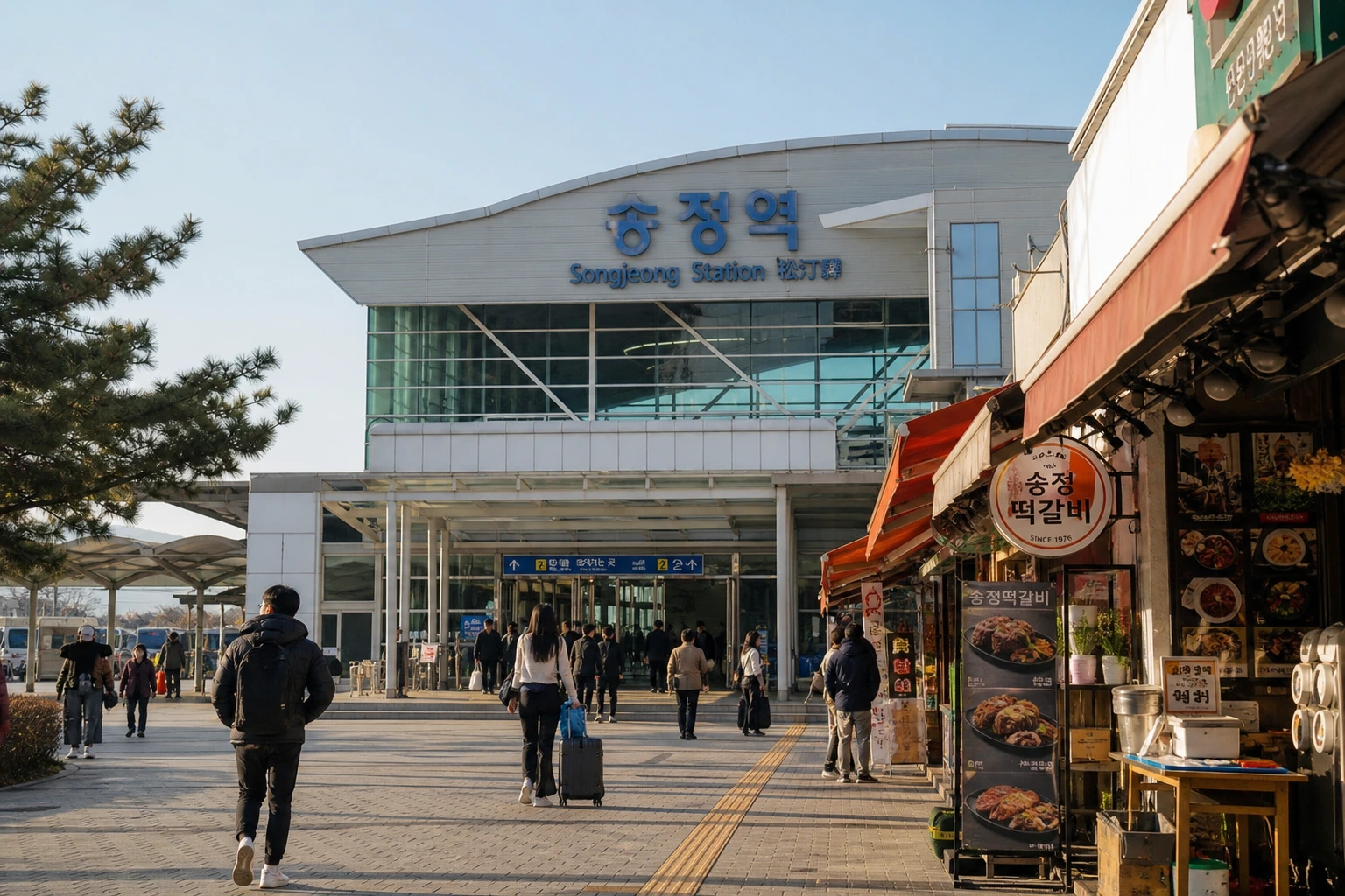 광주송정역 일대 식도락 여행 분위기