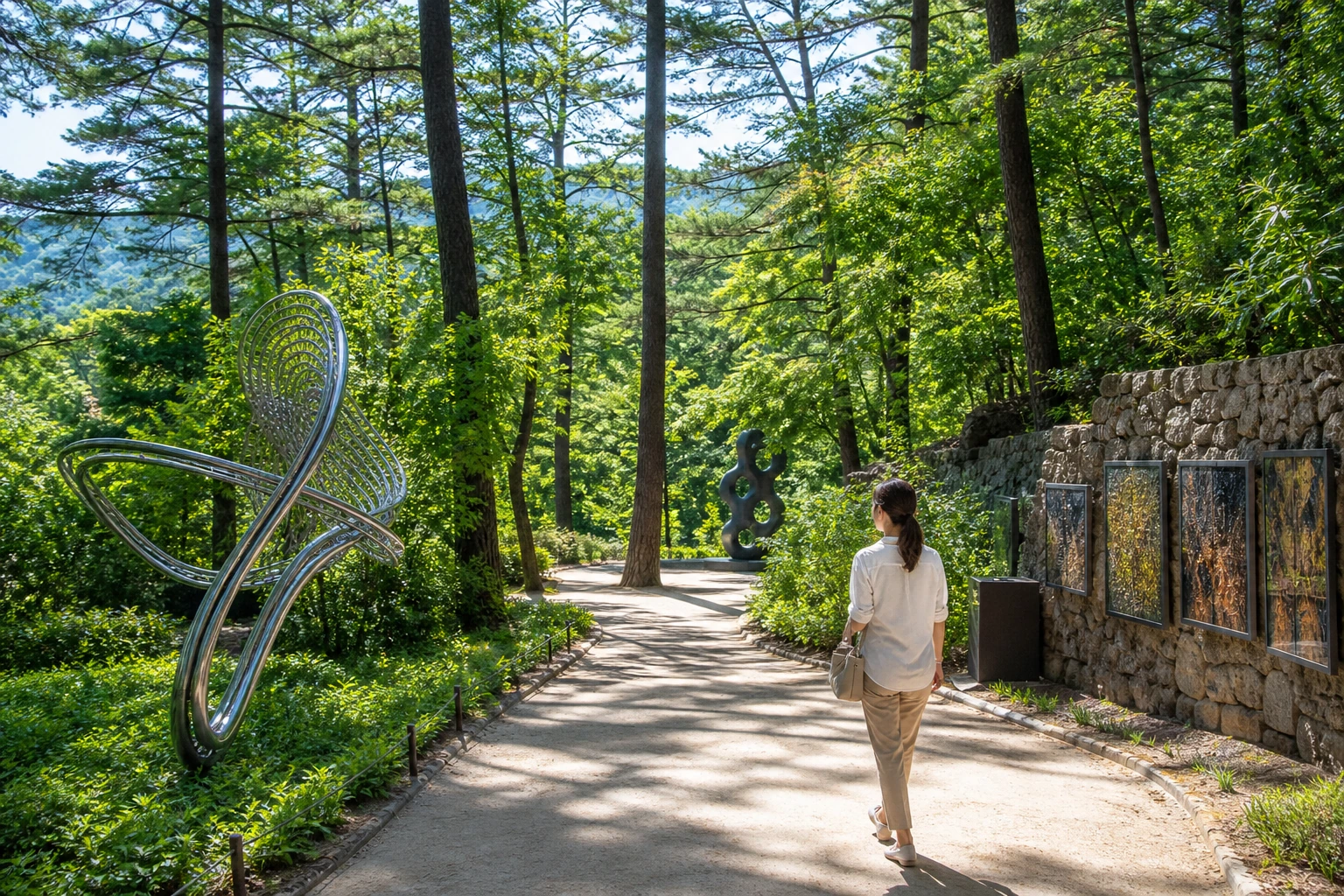 예술과 자연이 어우러진 산책형 여행 코스 전경