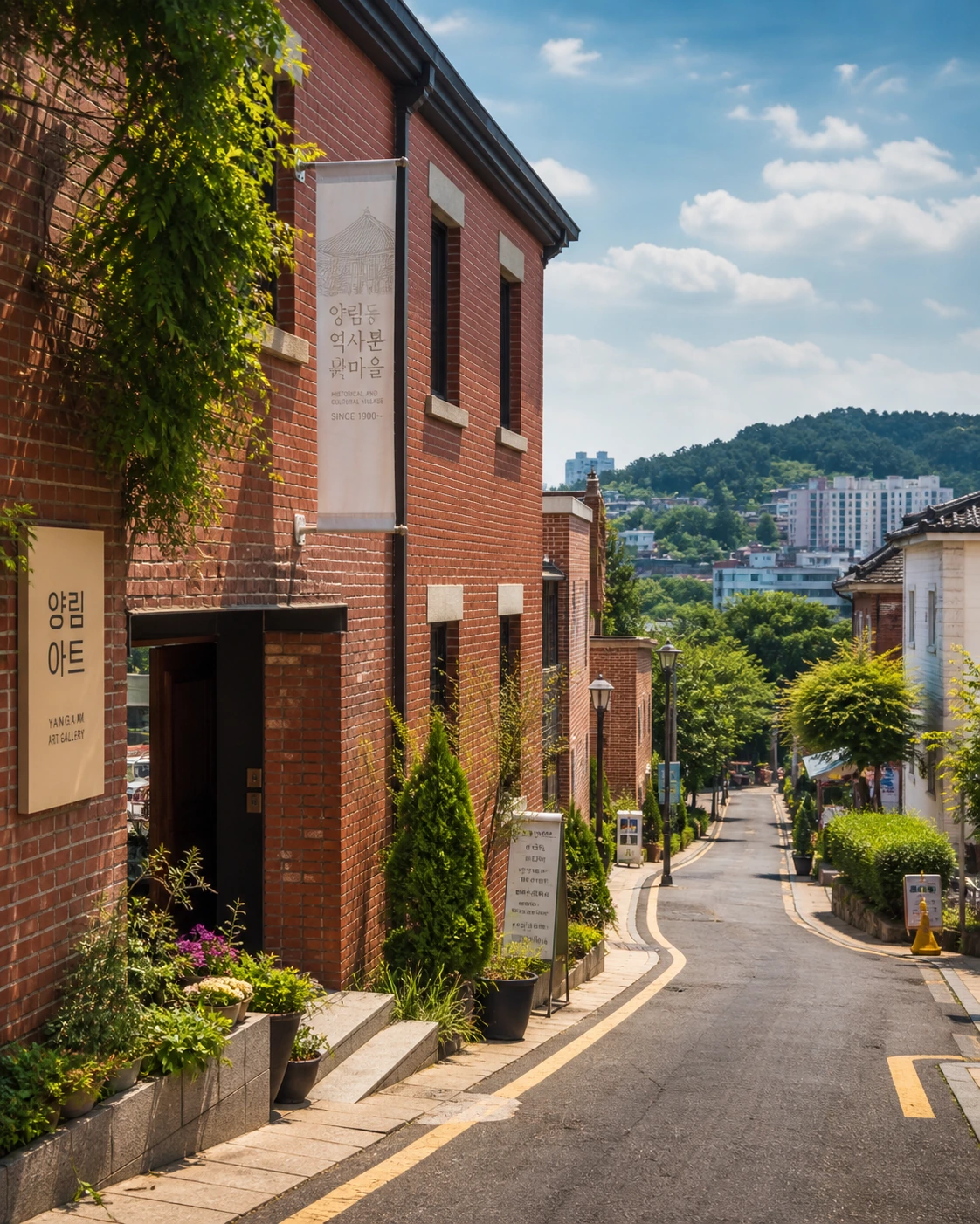 광주 양림동 역사문화마을을 연상시키는 산책 골목 풍경