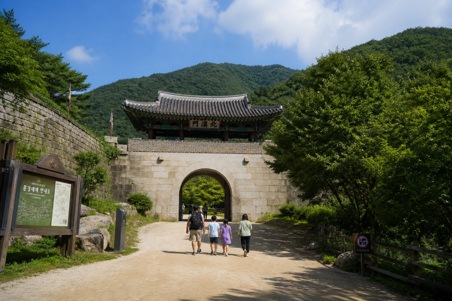문경새재 옛길 입구와 성문 주변을 걷는 당일치기 여행 동선 이미지